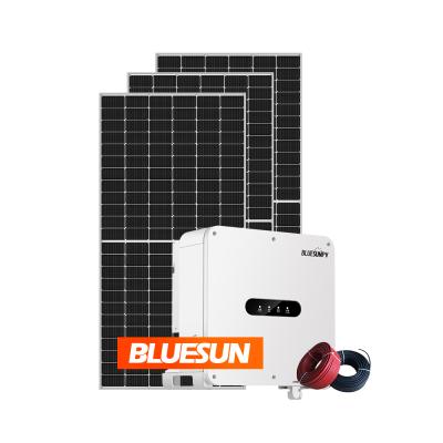 China Bluesun 5kw 10kw15kw Home Solar Panel Kit Home On Grid Solar Panel Set For Home for sale