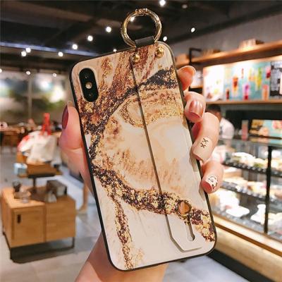 China Anti-fall Phone Case With Neck Lanyard String Muti-function Phone Case Marble Design Phone Case for sale