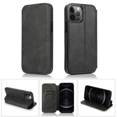 China Premium Luxury Anti-fall Business Mobile Cell Phone Case Full Cover Phone Leather Filter Mount For iPhone 12 Pro Max for sale