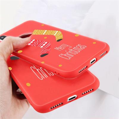 China 100% Eco-friendly Soft Phone Case Christmas Gift Red Xmas Designs For iphone 12/11/11 pro /11pro Max for sale