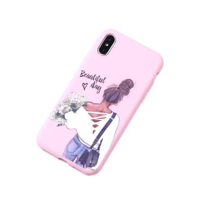 China hot selling Amazon Anti-fall tpu painted colorful phone case cover with cute design for iPhone 11 12 pro max for sale