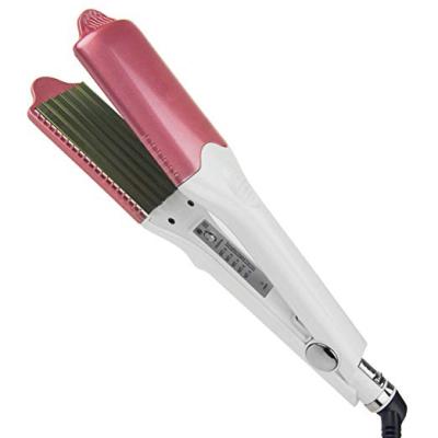 China Hotel Hair Crimper Classic 2 in 1 Electric Volumizing Hair Iron Styling Hair Straightener and Curler for sale