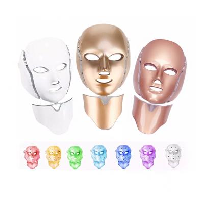 China Electronic Led Light Pigment Removal Face Mask Led Therapy Anti Acne Wrinkle Removal Face Neck Care Treatment for sale