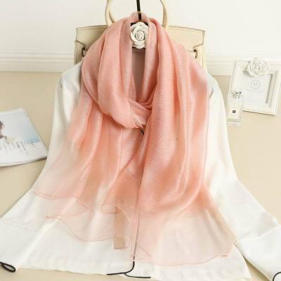 China Hot Selling Scarves Ladies Ladies Slim Soft Silk Shawls Women Luxury Long Scarf for sale