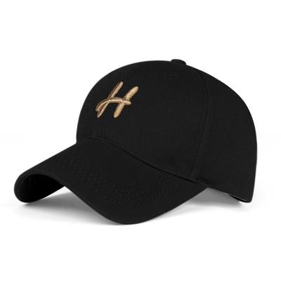 China New H Embroidery Small Baseball Cap Fashion All-match Cool Female Sunshade Hat Peaked Casual Hat for sale