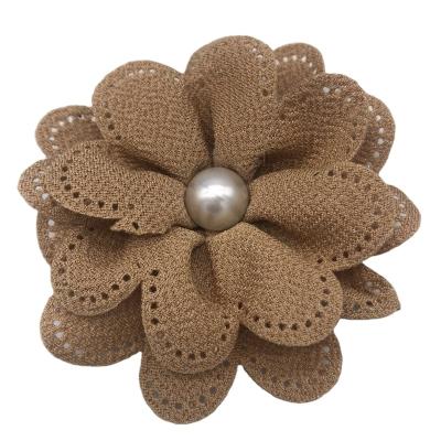 China New shoe accessories fabric flower vamp decoration for women's shoes for sale