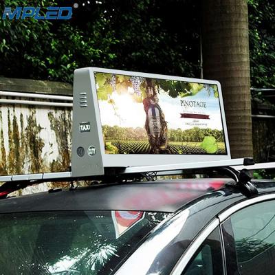 China Car Roof LED Advertising Screen HD Price Panels Taxi Top LED Sign Outdoor Full Color Double Side MPLED Billboard for sale