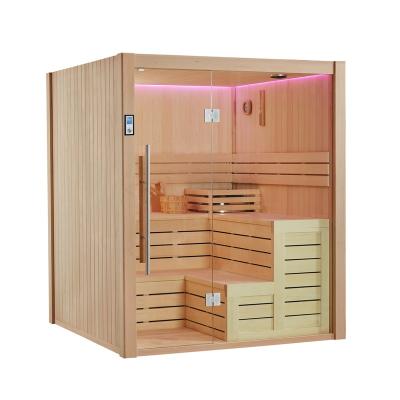 China Computer Control Panel MEXDA Factory Supply Finished Sauna 4 Person Sauna Traditional Indoor Steam Sauna Wooden Room WS-1817 for sale