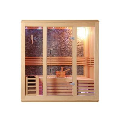 China Cedar Luxury Sauna Room Indoor Steam Sauna 4 Person Wooden Red Sauna Wooden Hemlock Room WS-1216 for sale