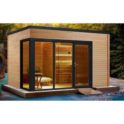 China MEXDA Easily Assembled Custom Luxury Garden Gazebo Enclosed Outdoor Wooden Shower Room Sauna House WS-LT08 for sale