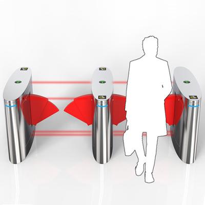 China Flap Barrier Bahnhof Drehscheibe Tor mit Kartenleser 30W Edelstahl zu verkaufen