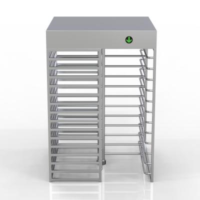 China Stainless Steel Turnstile SUS304 Full Height Gate-systeem met één rijbaan Te koop