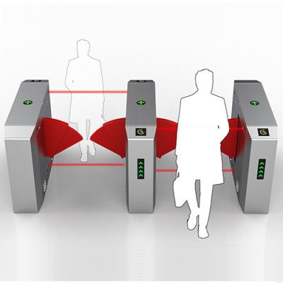 China RS485 Interface QR Code Turnstile , Waist Height Flap Barcode Scanner Turnstile for sale