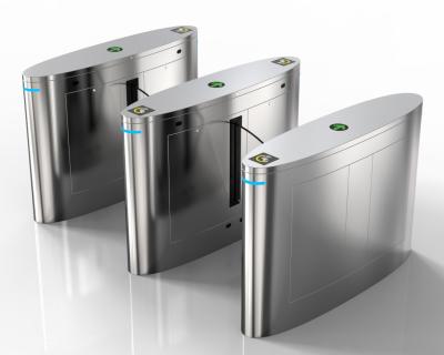 China Flap Barrier Optical Swing Turnstile , Pedestrian Access Control Turnstiles for sale