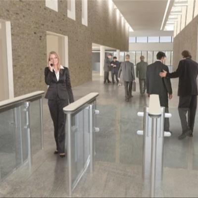 China Waist Height Office Security Gates , 50HZ Pedestrian Access Control Turnstile Gate for sale