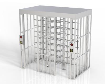 China RS485 Interface Full Height Pedestrian Turnstiles Dual Lane Door Gate for sale