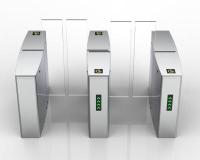 China Secure Electronic Turnstile Gates , Automatic Sliding Card Reader Turnstile for sale