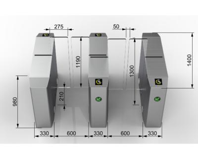 China Pedestrian Sliding Gate Turnstile Anti Pinch Access Control RS232 Interface for sale