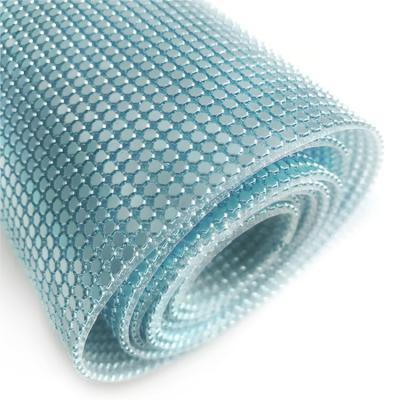 China Wholesale Durable Luxury Blue Sequin Fabric Metal Mesh Chain Sheet For Placemat Decorative Tablecloth From China for sale