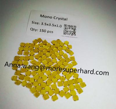 China HPHT large single crystal synthetic diamond,single crystal diamond plate Anna.wang@moresuperhard.com for sale