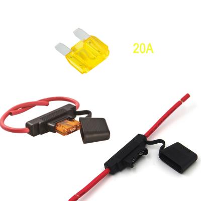 China Waterproof Automotive Fuse Holder 20A In Line Car Large Auto Fuse 8AWG 10AWG Fuse Holder Waterproof Blade Fuse Holder for sale