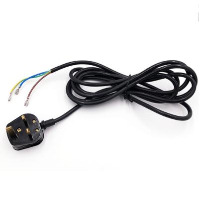 China Aerial British Standard UK Plug Computer Electrical Wire 3 Core Power Cable 10A UK Power Cord for sale