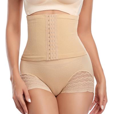 China Antibacterial Private Label Seamless Waist Trainer Top With Hooks Control Slimming Women Butt Lifter Underwear Shapewear Body Shaper for sale