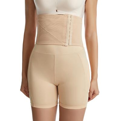 China Private Label Antibacterial Wholesale Women Waist Body Shaper Seamless Waist Trainer Top With Butt Lifter for sale