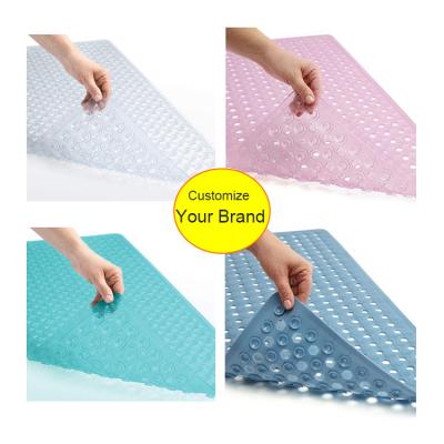 China Anti Slip PVC Bathtub Mat Custom Non Slip Bathtub Sustainable Mat For Tub for sale