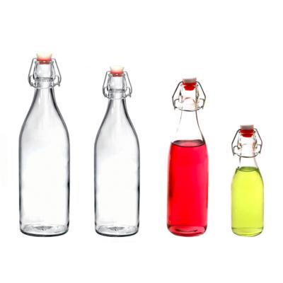 China Beverage Factory Direct Custom Swing Top Glass Bottle With Swing Top for sale