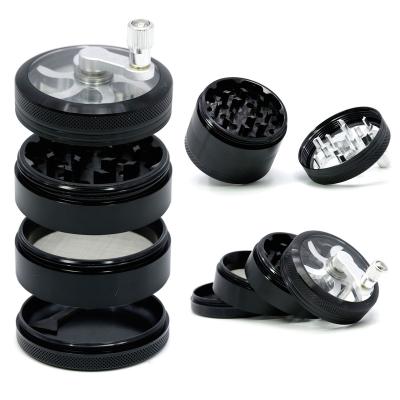 China Custom Herb New Roller Tobacco Products Metal Herb Grinder 63mm Tobacco Grinding Smoking Accessories for sale