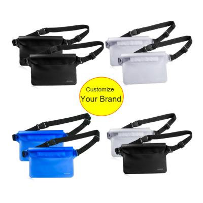 China Custom Logo Waterproof Phone Fanny Pack Waist Pouch With Waist Strap for sale