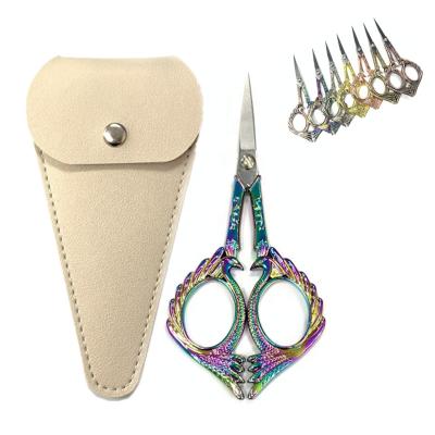 China 5in Embroidery Peacock Style Vintage Small Sharp Shears For DIY Craft Fabric Cutting Sewing Thread Scissors for sale