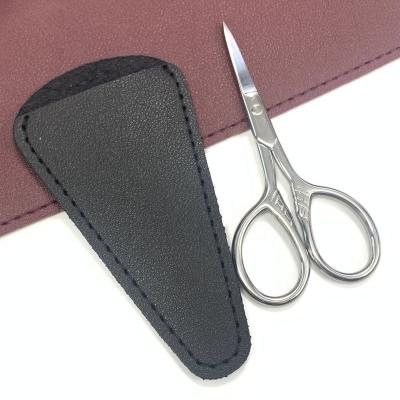 China Left Handed Scissors 3.5Inch Stainless Steel Men Beauty Scissors Beard Nose and Beard Trimming Facial Scissors for sale