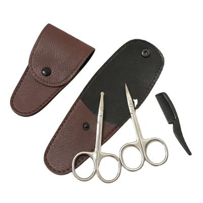 China Right Handed Scissors Curved and Rounded Facial Hair Scissors for Men - Mustache for sale