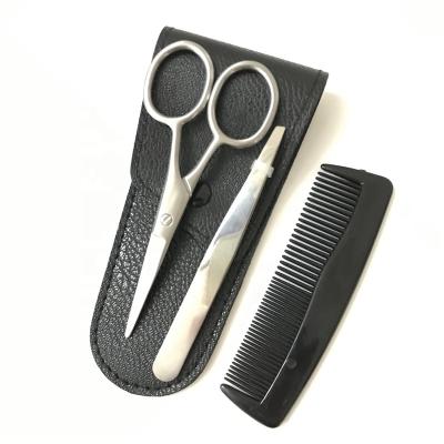 China 4PCS Stainless Steel Beard Scissors Right Handed Beauty Scissors for sale