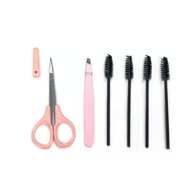 China 6pcs Eyebrow Curled Small Beauty Eyebrow Scissors and Eyebrow Tweezers for sale