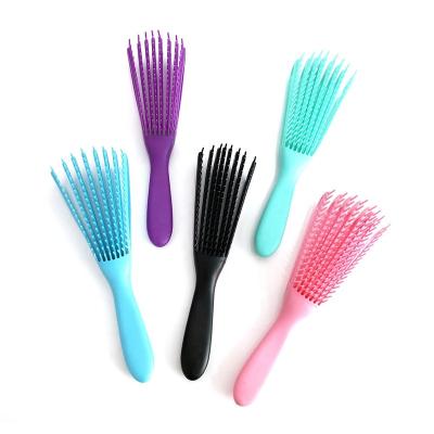 China Waterproof 8 rows of separate brushes with detachable supports Plastic Detangling Brush for sale