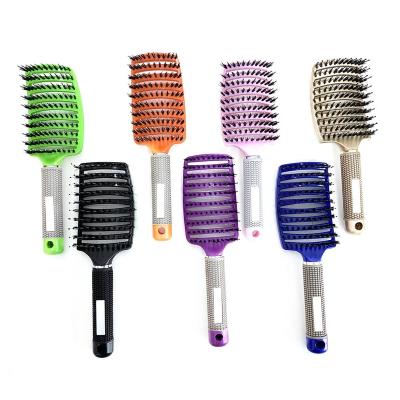 China Curved and Vented Waterproof Detangling Hair Brush for sale