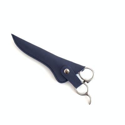 China Modern Custom Logo Sleeve Pet Grooming Scissors Sheath Hair Scissors Case Leather Scissors Case Protector for sale