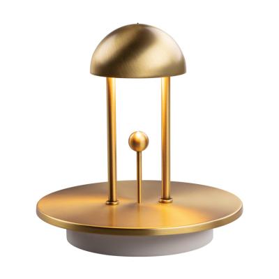 China Modern Funky Dinging Mood Table Lamp Brass Rechargeable Contact Dimming Mini LED Table Light Silicone Base Pad Gift Night Lamp for sale