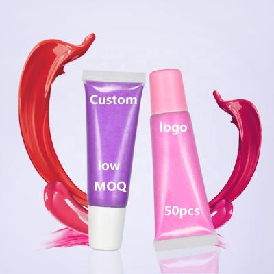 China Custom Logo Squeeze Lipstick Lipstick Private Label Lip Gloss Tube Waterproof Long Lasting Glitter Customized Lip Gloss for sale