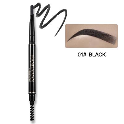 China Hot Sale Three Color Waterproof Double Head 2in1 Rotation Eyebrow Powder Eyebrow Pencil Eyeliner Pen Automatic Eyebrow Pencil Wholesale for sale