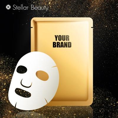 China Custom Facial Mask Collagen Moisturizer 24K Gold Foil Natural Ingredients For Anti Aging for sale