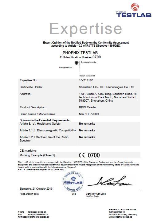 CE Certificate - Shenzhen Hopeland Technologies Co., Ltd.