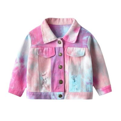 China Boutique unisex windproof kids coat jacket unisex baby boy girls dye tie dye cotton casual baby clothes kids clothing for sale