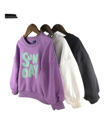 China Breathable Casual Mommy And Me Print Oversized Sweatshirt Baby Clothes Kids Clothing Tops Sweater Cotton for sale