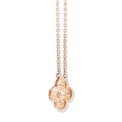 China Wholesale Cheap VCA Vintage Alhambra pendant 18K pink gold Necklace VCARN9ZS00 for sale