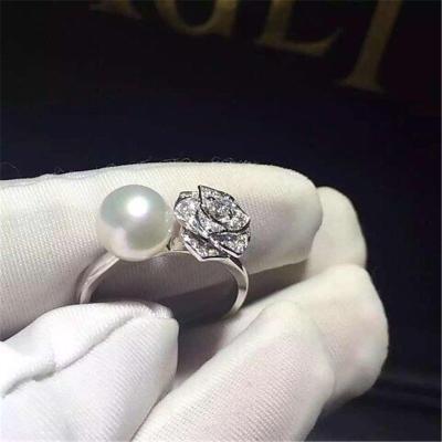 China Piaget diamonds rose pearl ring of 18kt gold  with yellow gold or white gold for sale