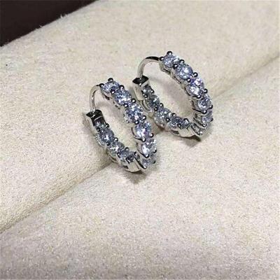 China   full  diamonds earring 18kt  gold  with white gold or yellow gold or pink gold for sale